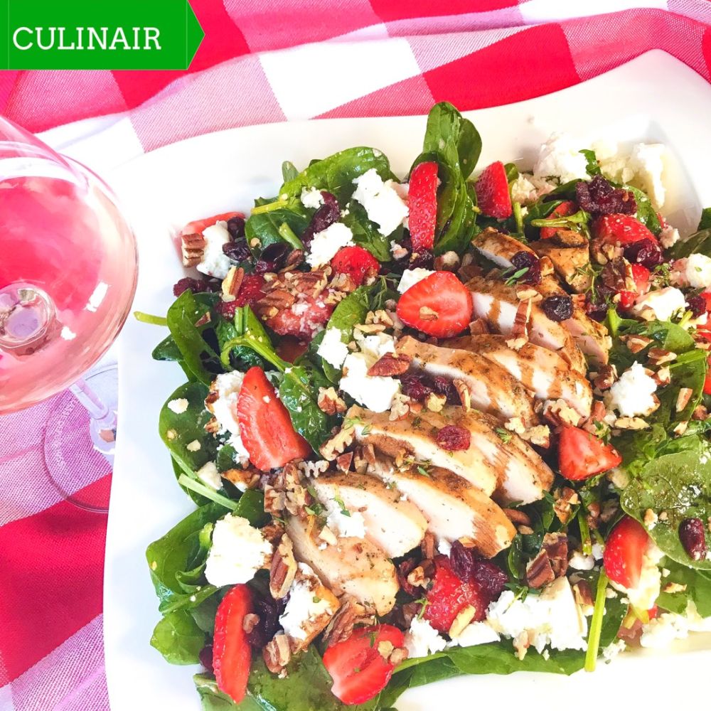 salade kip aardbeien salade kip aardbeien