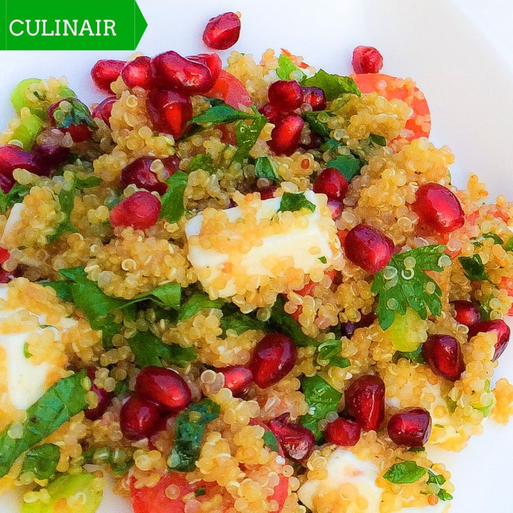 salade quinoa granaatappelpitten feta en tomaat salade quinoa granaatappelpitten feta en tomaat