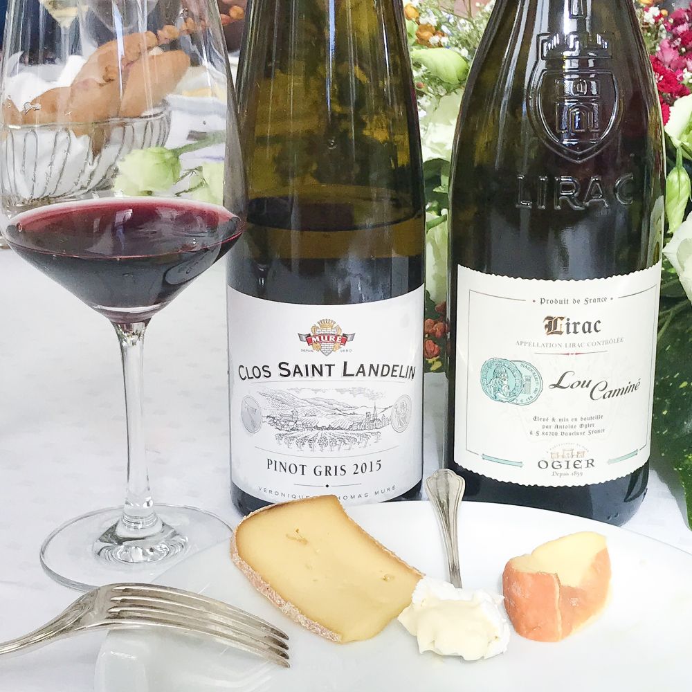 Roodflora met pinot gris en Lirac