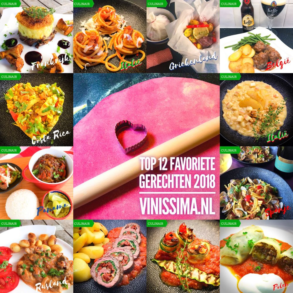Top 12 favoriete gerechten 2018 op vinissima.nl Top 12 favoriete gerechten 2018 op vinissima.nl