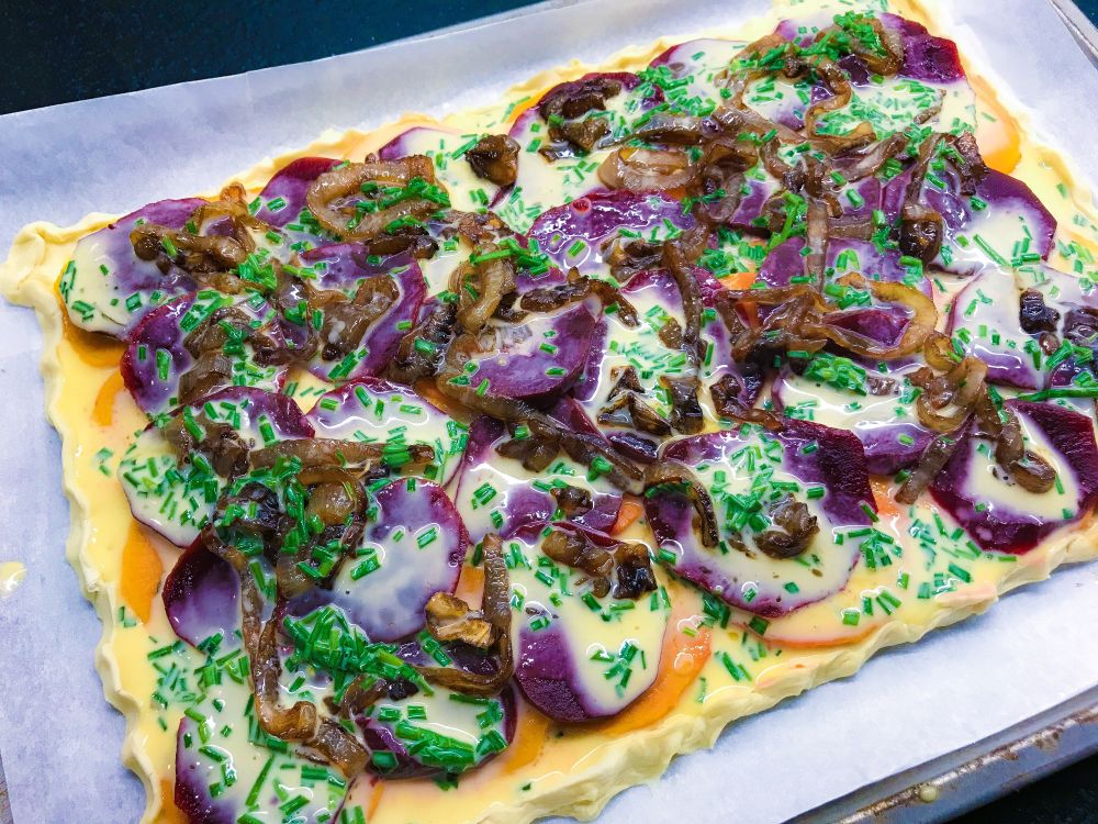 hartige taart met bietjes en zoete aardappel – 3 hartige taart met bietjes en zoete aardappel - 3