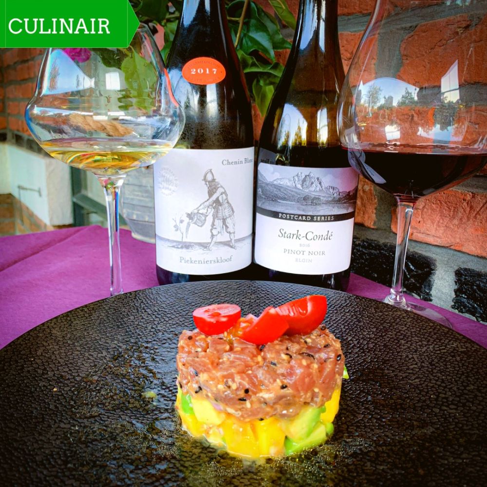 drinkchenin en tonijntartaar met mango-avocadosalsa drinkchenin en tonijntartaar met mango-avocadosalsa