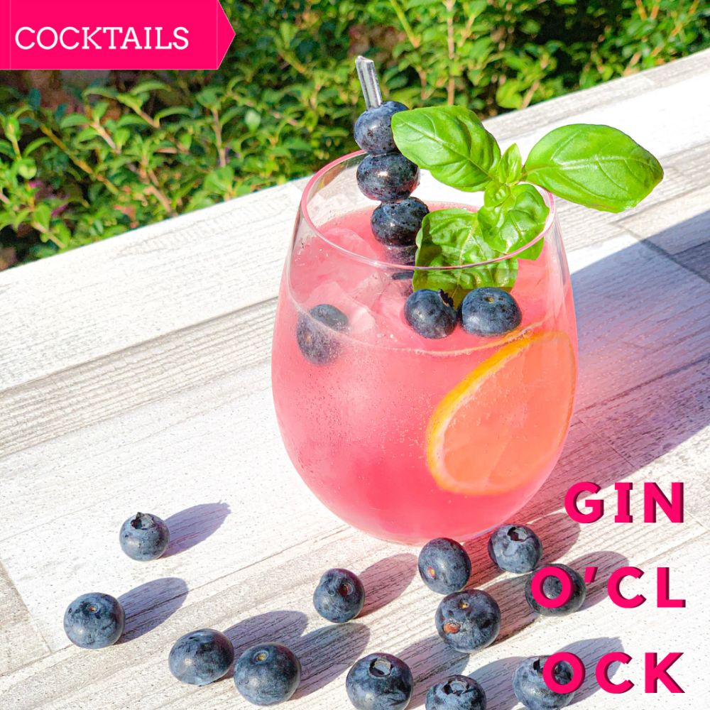 Gin O’Clock – Blueberry Basil Gin Tonic Gin O'Clock - Blueberry Basil Gin Tonic