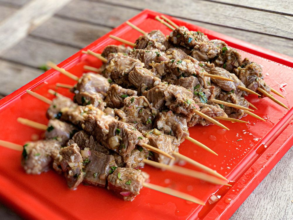 Griekse lamssouvlaki Griekse lamssouvlaki