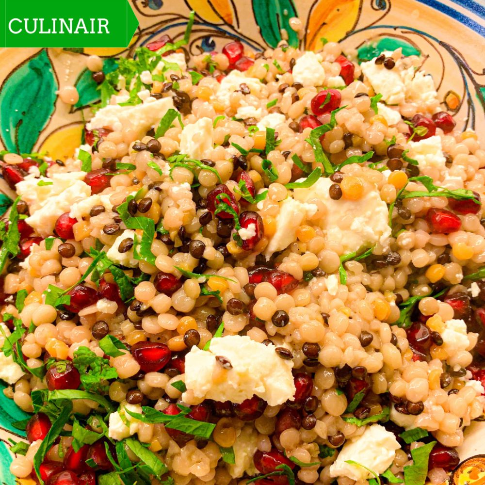 lauwwarme parelcouscous-linzensalade lauwwarme parelcouscous-linzensalade