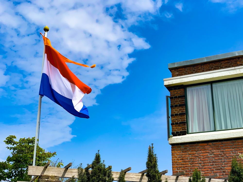 vlaggen op Koningsdag