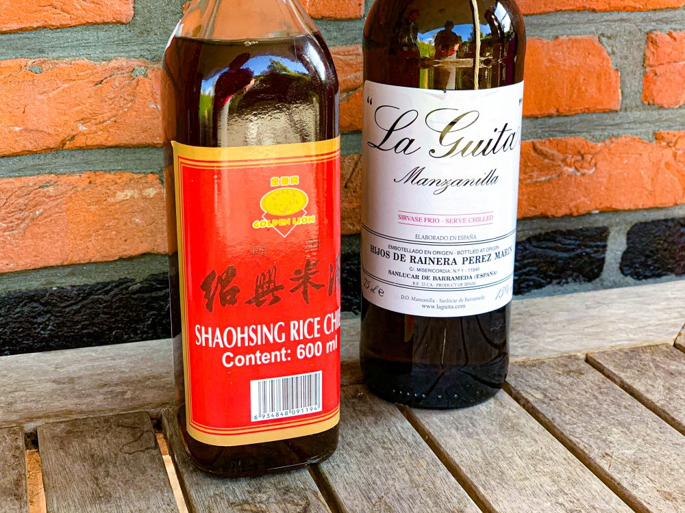 Chinese shaoxing rijstwijn en droge sherry Chinese shaoxing rijstwijn en droge sherry