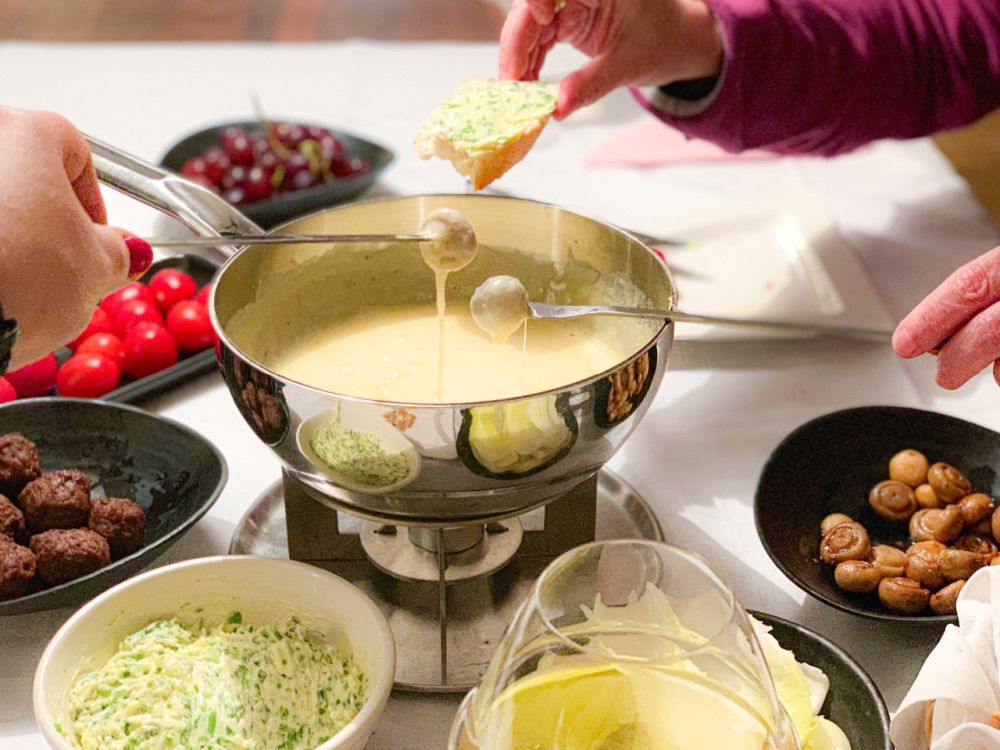 Zwitserse kaasfondue Zwitserse kaasfondue