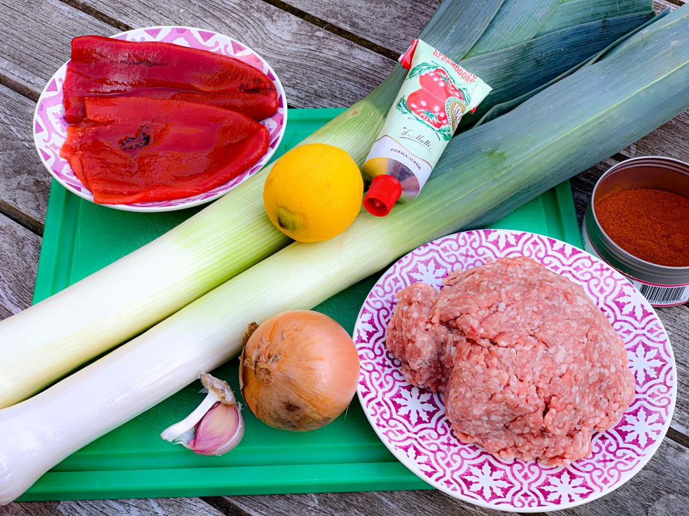 ingrediënten Tavë me Presh ingrediënten Tavë me Presh