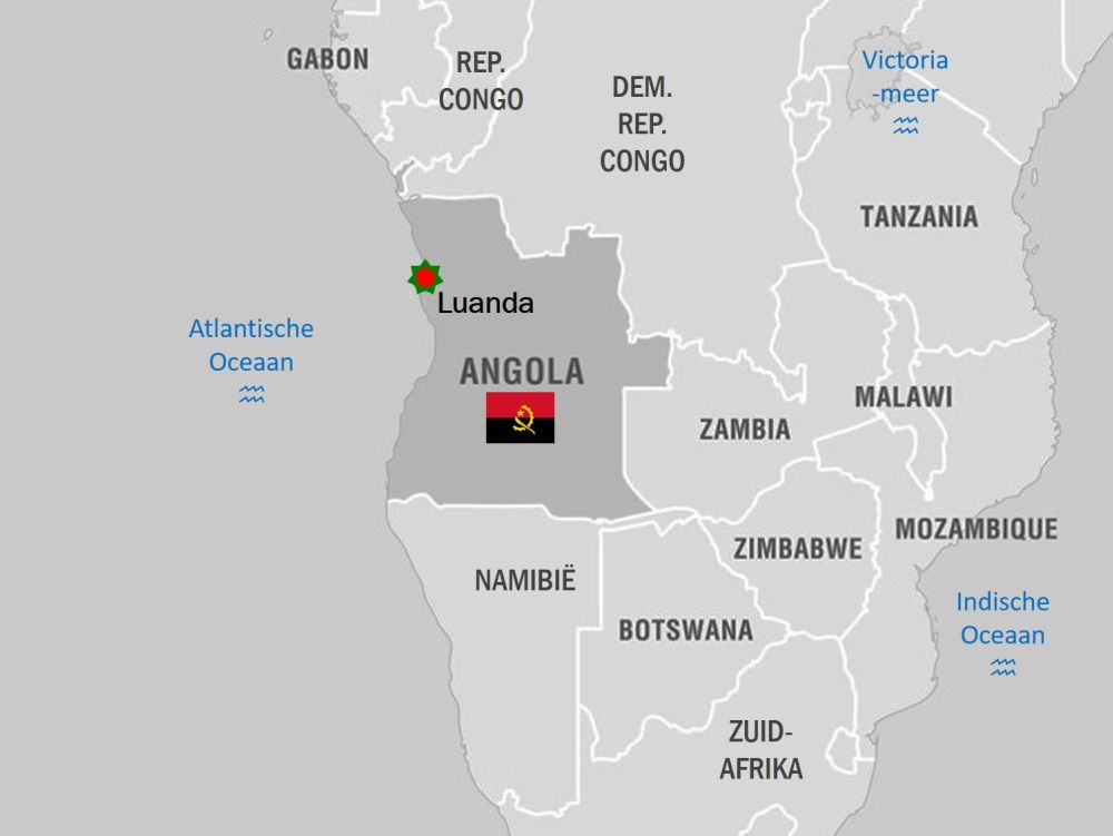 kaart Angola kaart Angola