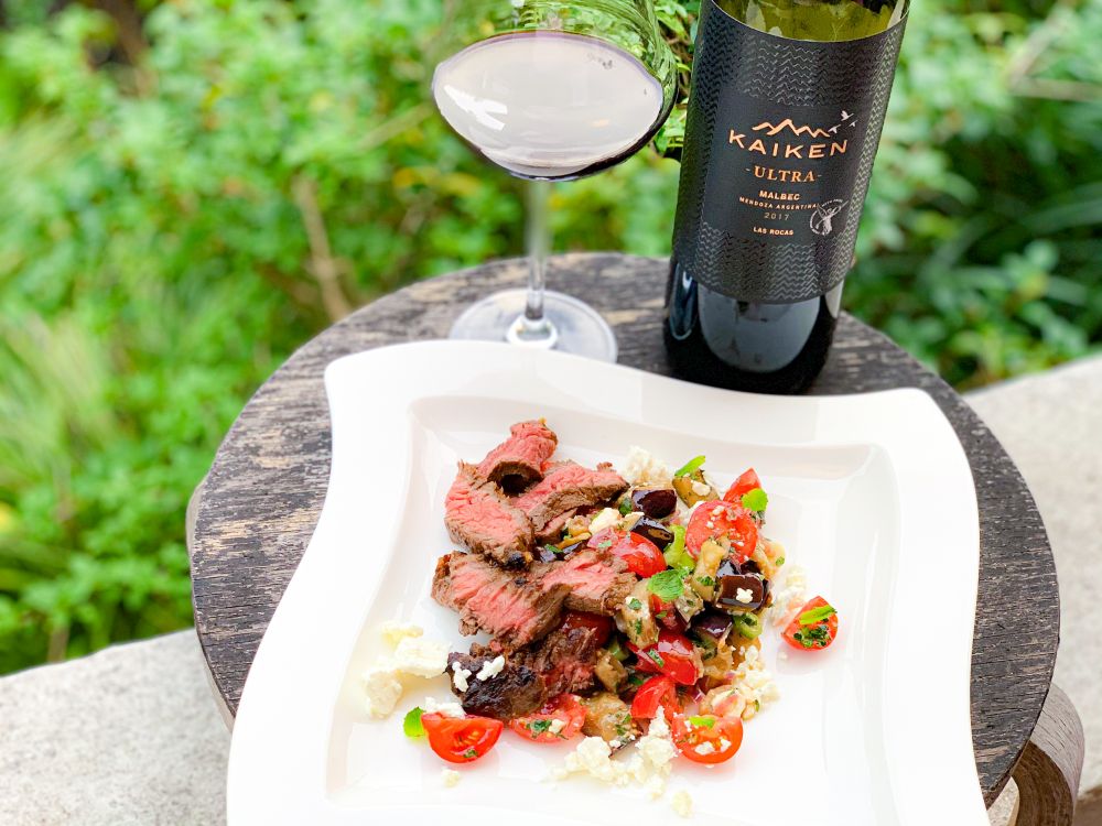bavette met Kaiken malbec Ultra Las Rocas bavette met Kaiken malbec Ultra Las Rocas