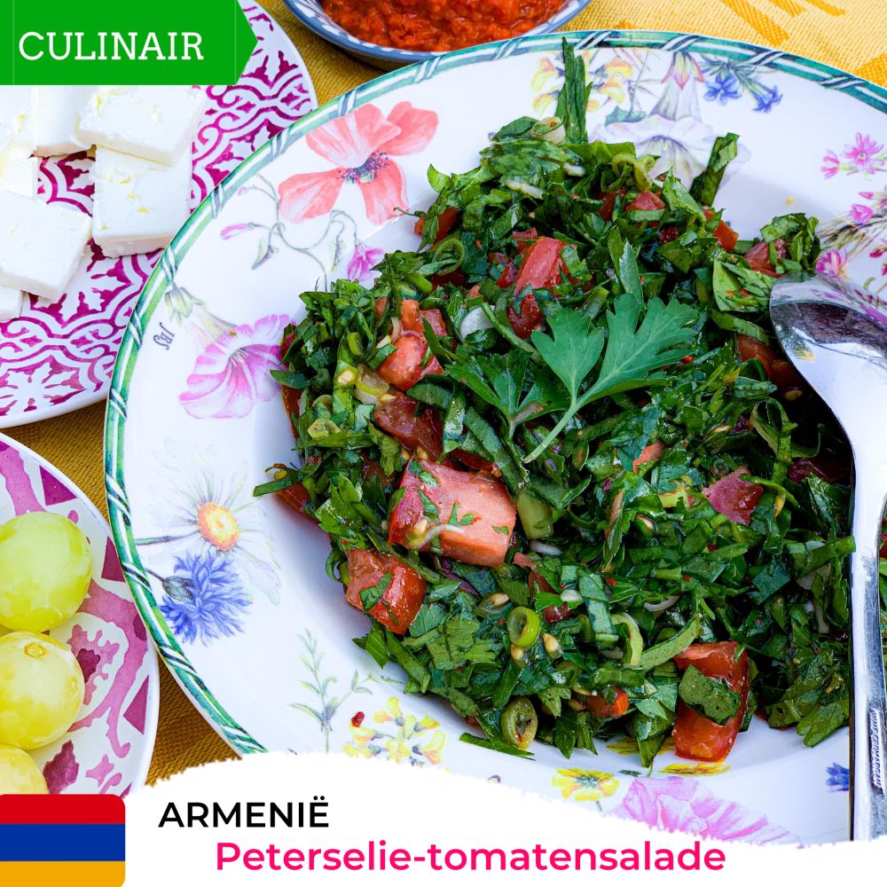 Armeense peterselie-tomatensalade Armeense peterselie-tomatensalade