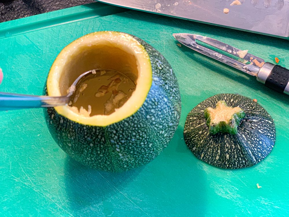 bolcourgette uithollen