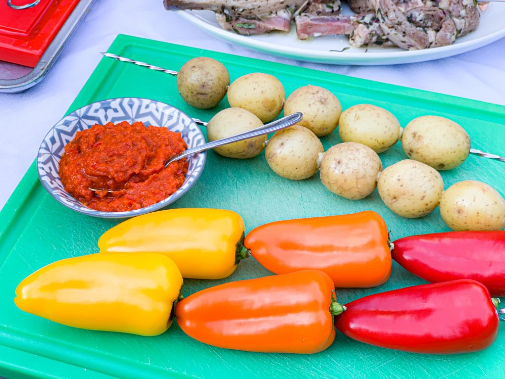 groente en aardappeltjes op de BBQ groente en aardappeltjes op de BBQ