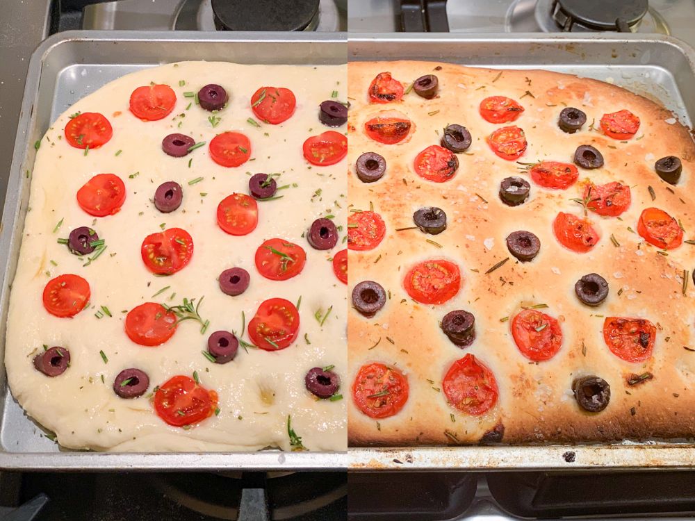 Focaccia afbakken