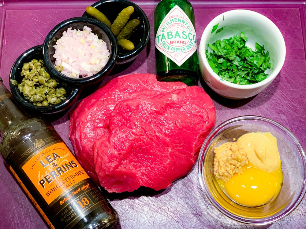 Ingrediënten steak tartaar