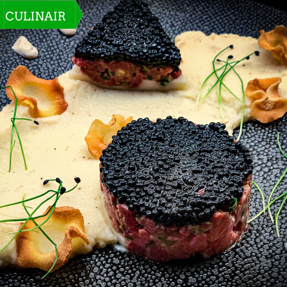 Steak tartaar de luxe met kaviaar Steak tartaar de luxe met kaviaar